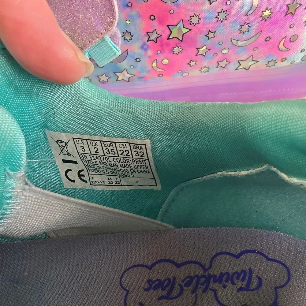 Skechers Kids Sneakers with Pink and Purple Butterfly